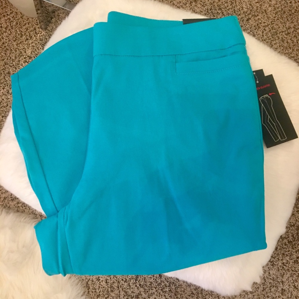 Brand new w/tags teal Capri pants